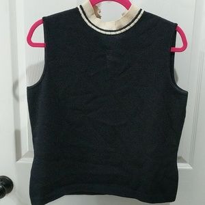 St. John Knit Black Sleeveless Top Vintage